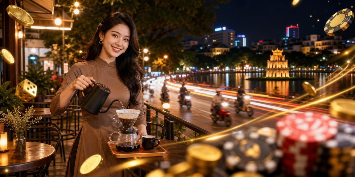 Người dùng Hà Nội truy cập nền tảng giải trí trực tuyến tại quán cà phê