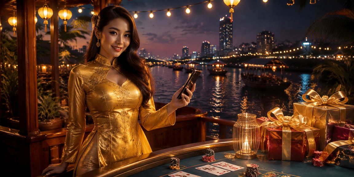 Bàn bài baccarat tại sòng bài miền Mekong